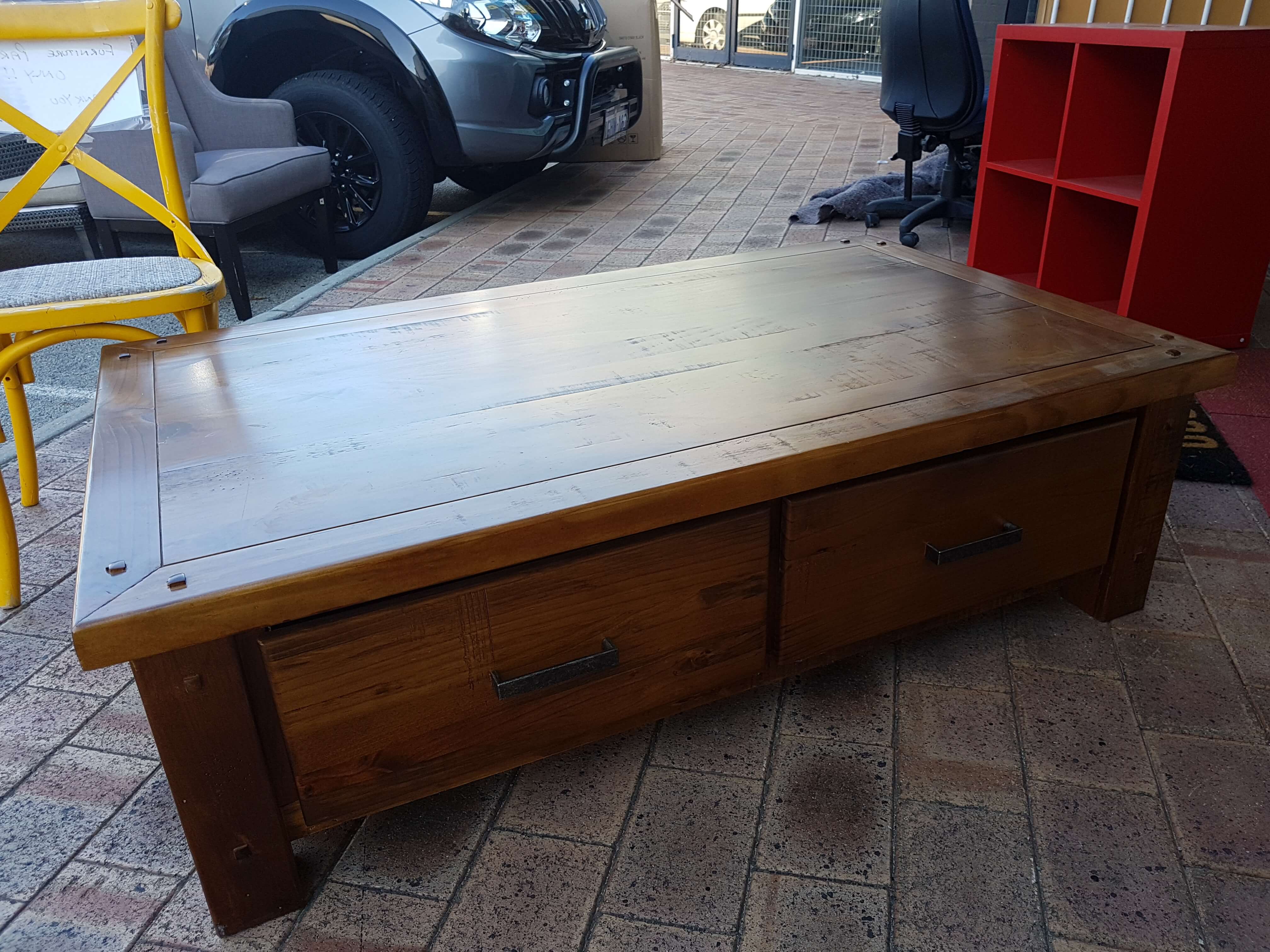 Settler coffee table to Priced Right Furniture