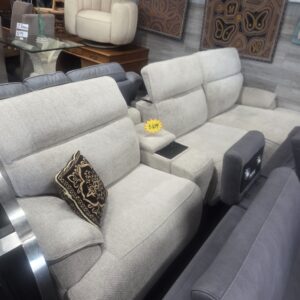 3 Seater Chaise With Electric Recliners And Charging Console